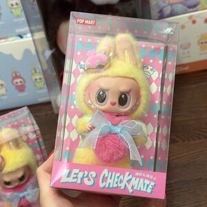 Authentic POP MART The Monsters Let's Checkmate Series Labubu Plush Pendant